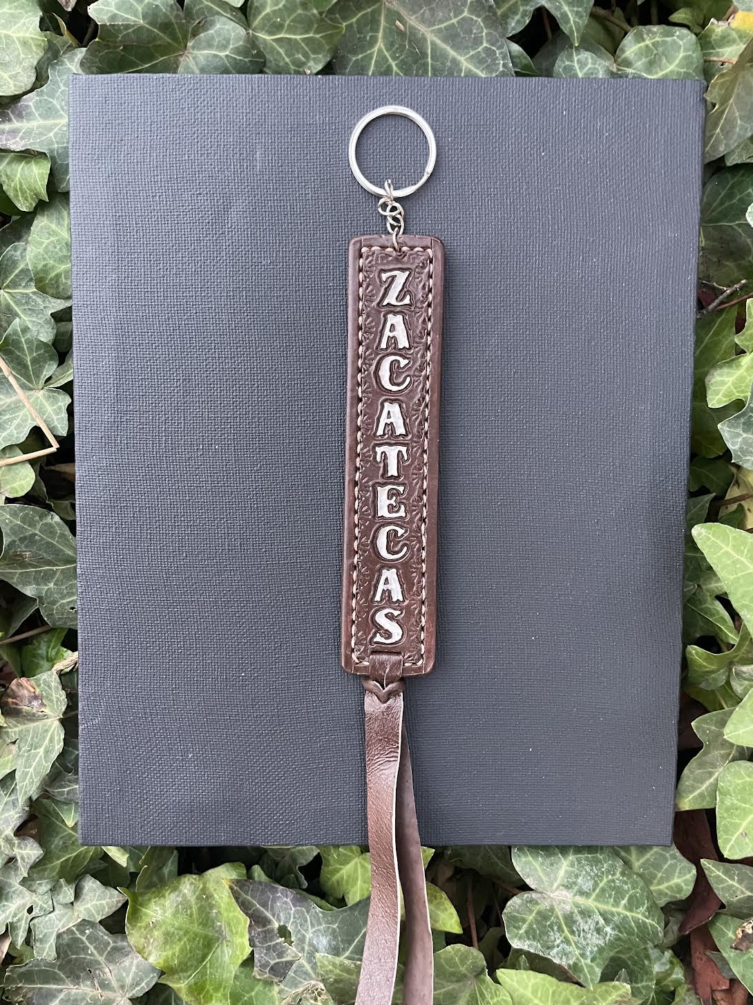 Brown Mexican State Cowhide Keychain -Handmade