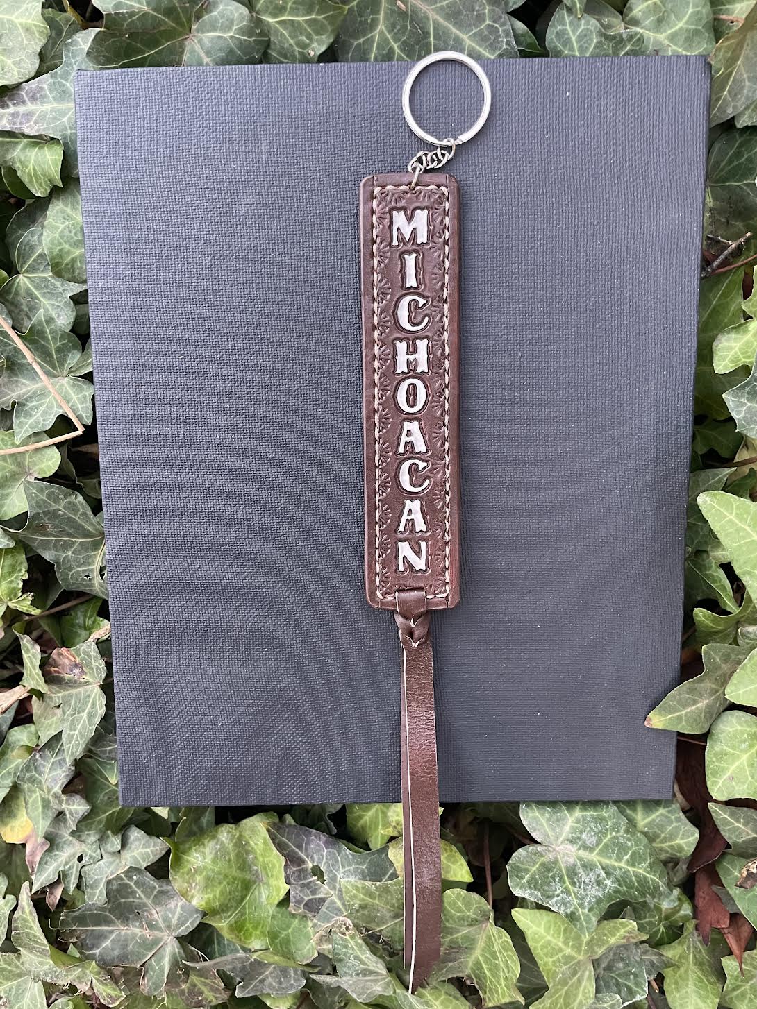 Brown Mexican State Cowhide Keychain -Handmade