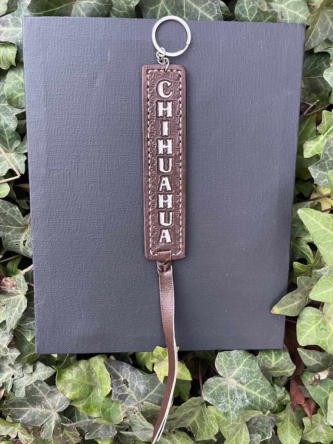 Brown Mexican State Cowhide Keychain -Handmade