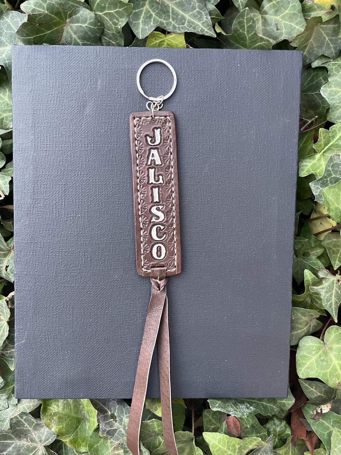 Brown Mexican State Cowhide Keychain -Handmade
