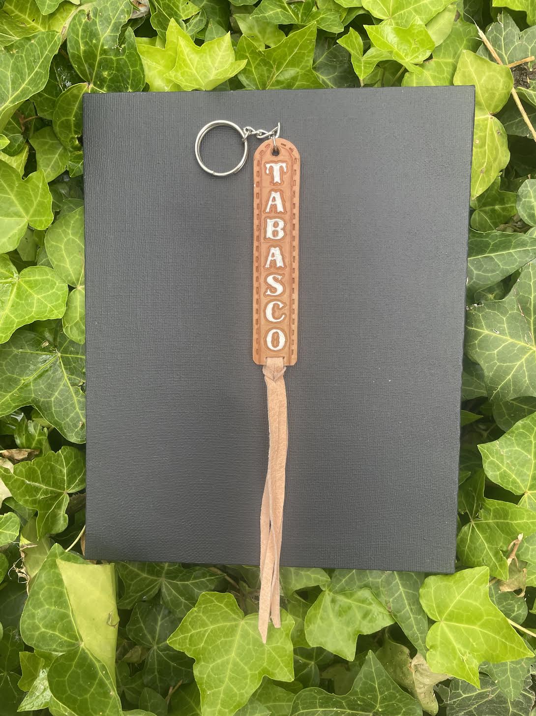 Cowhide Keychain Mexican State - Handmade