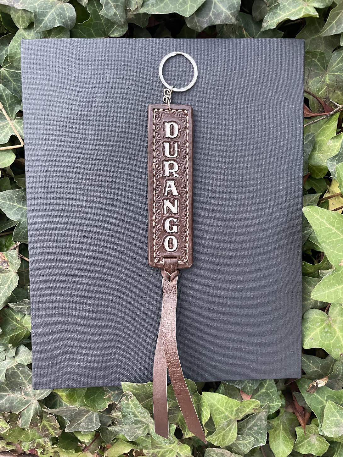 Brown Mexican State Cowhide Keychain -Handmade