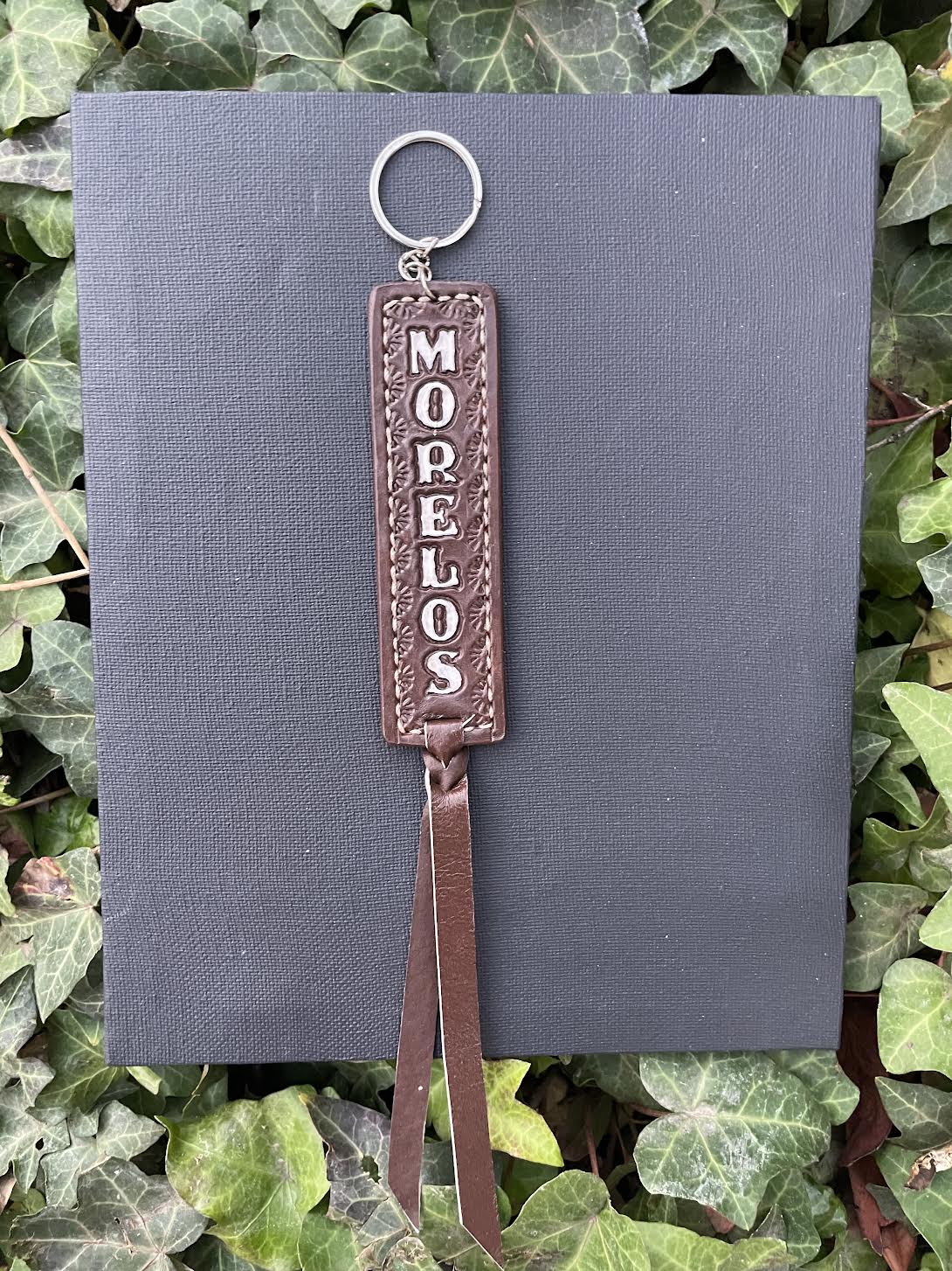 Brown Mexican State Cowhide Keychain -Handmade