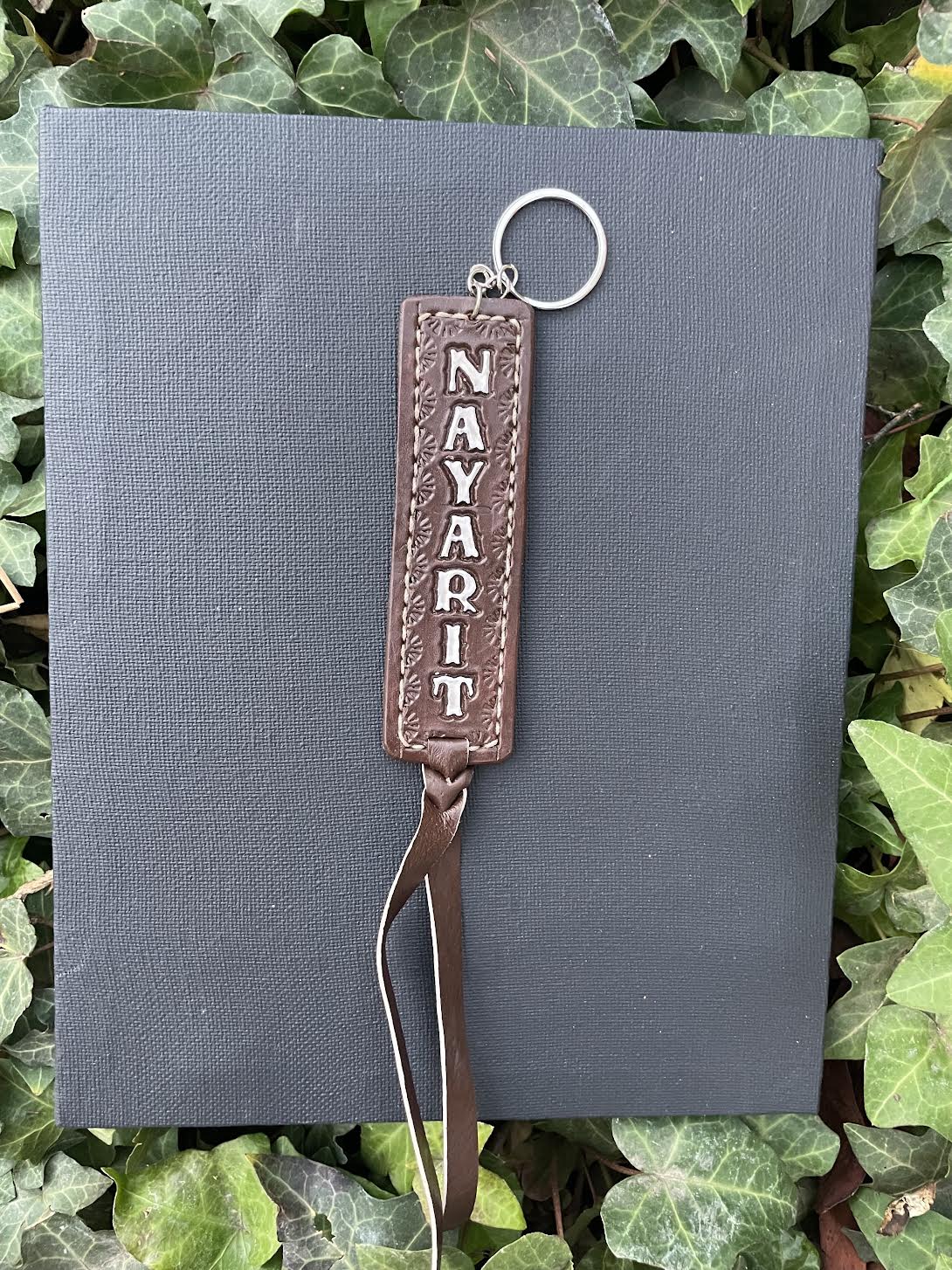 Brown Mexican State Cowhide Keychain -Handmade