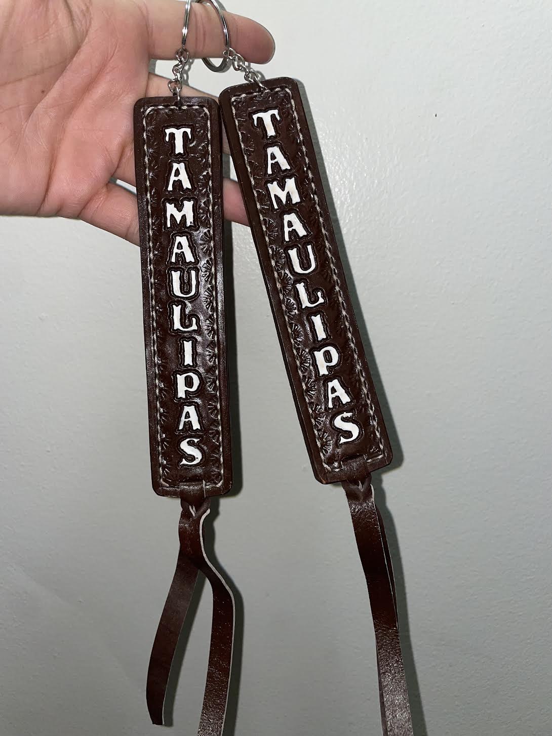 Brown Mexican State Cowhide Keychain -Handmade