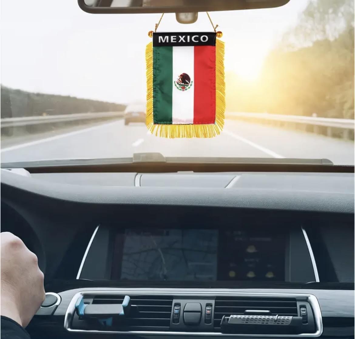 Mexico Flag , Mini Banner for Car