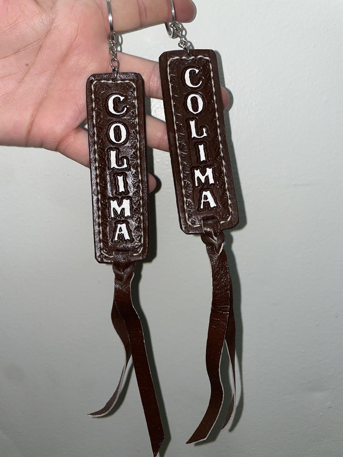 Brown Mexican State Cowhide Keychain -Handmade
