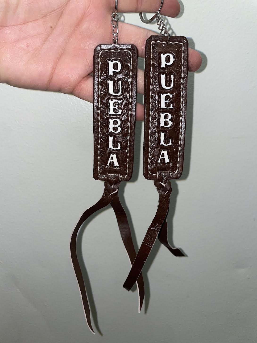 Brown Mexican State Cowhide Keychain -Handmade