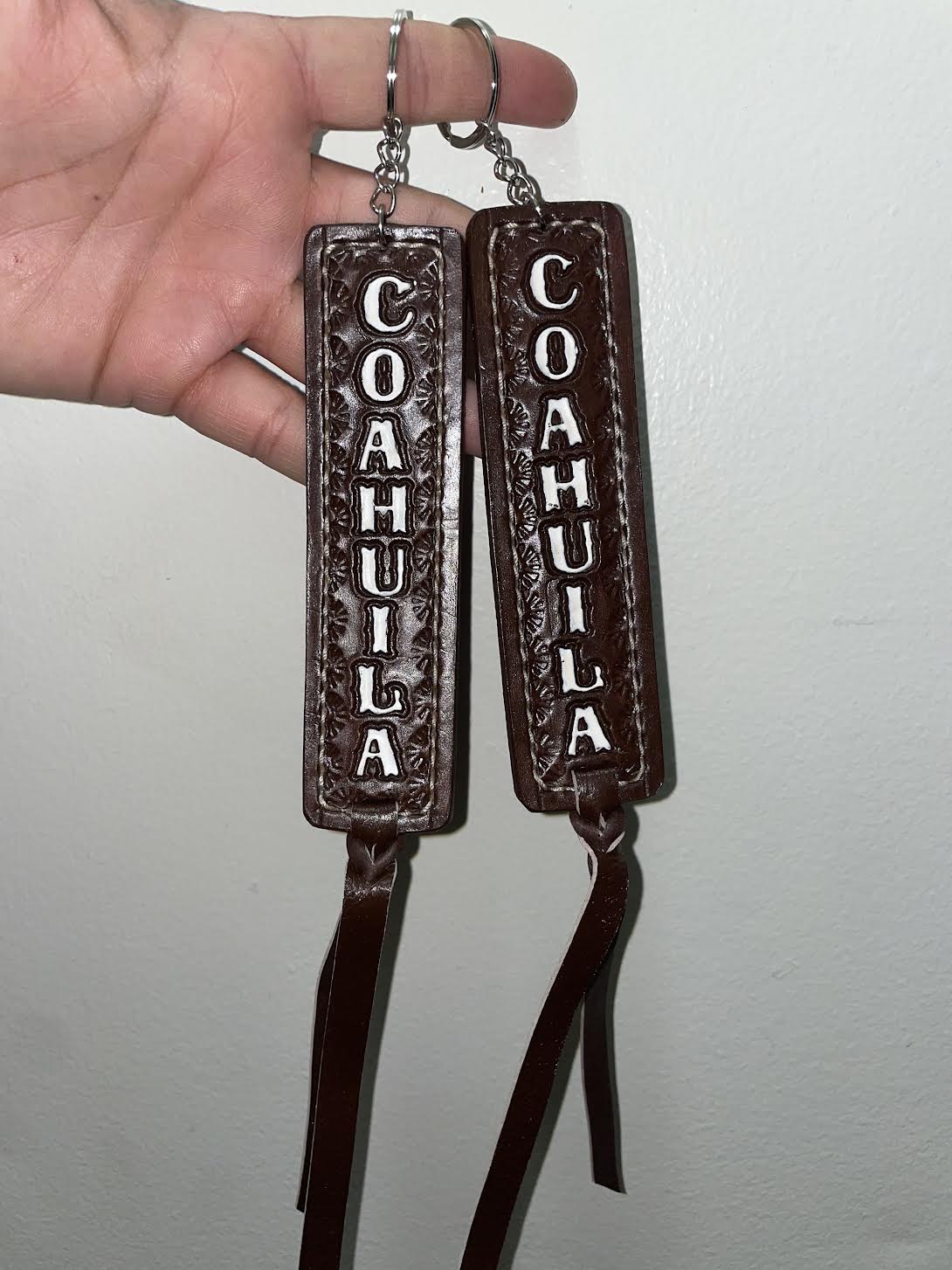 Brown Mexican State Cowhide Keychain -Handmade