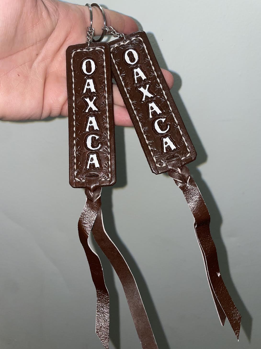 Brown Mexican State Cowhide Keychain -Handmade