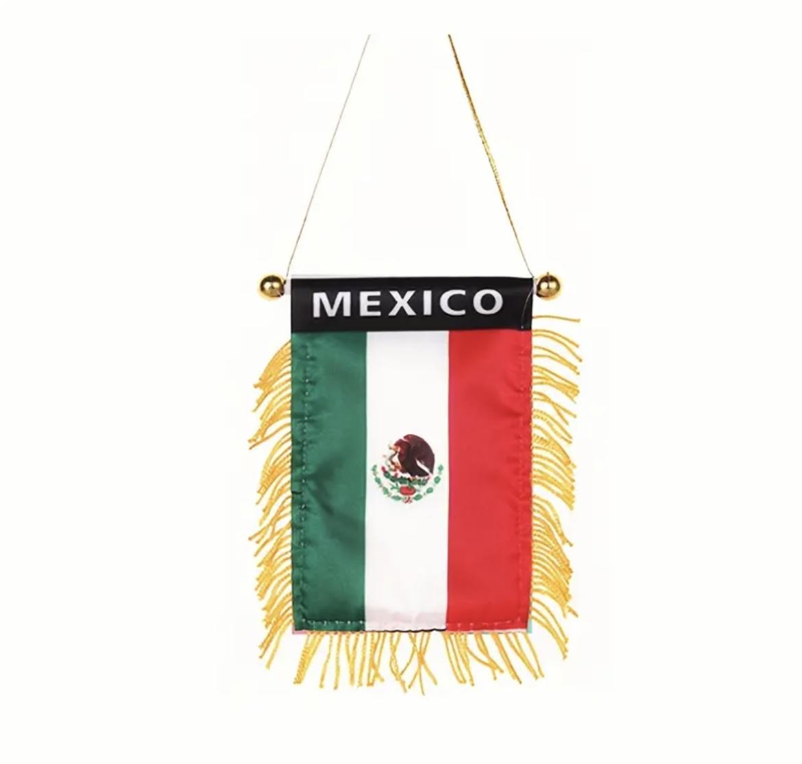 Mexico Flag , Mini Banner for Car