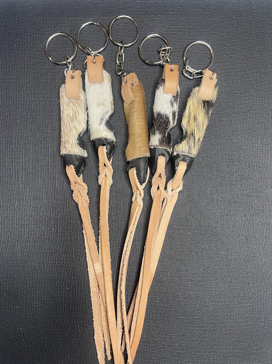 Animal Cowhide Hoof Keychain Quirt