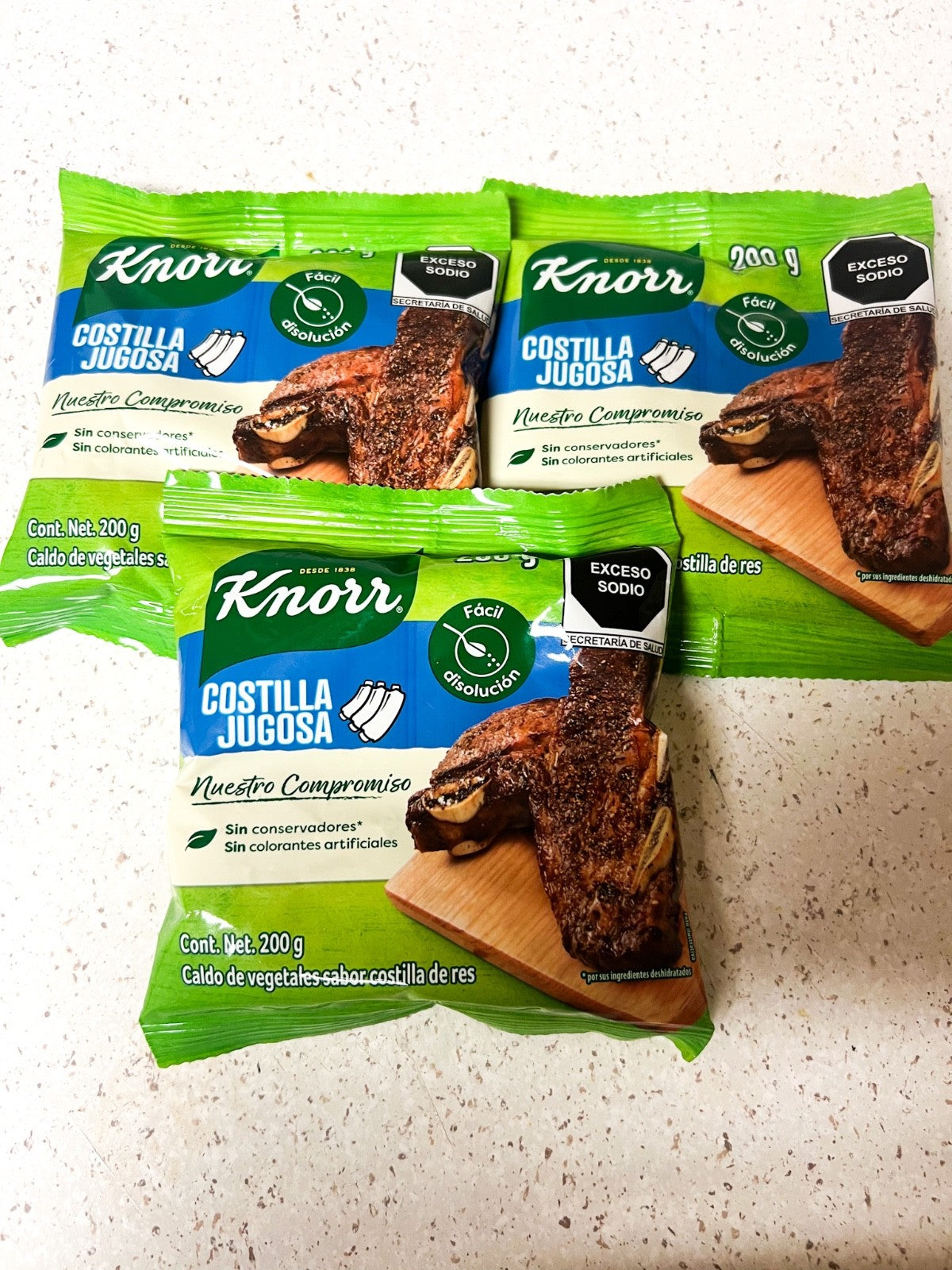 Knorr Costilla Jugosa seasoning mix 3 pack Mexican rib flavor seasoning 600g total weight for beef pork grilling and traditional Mexican recipes
