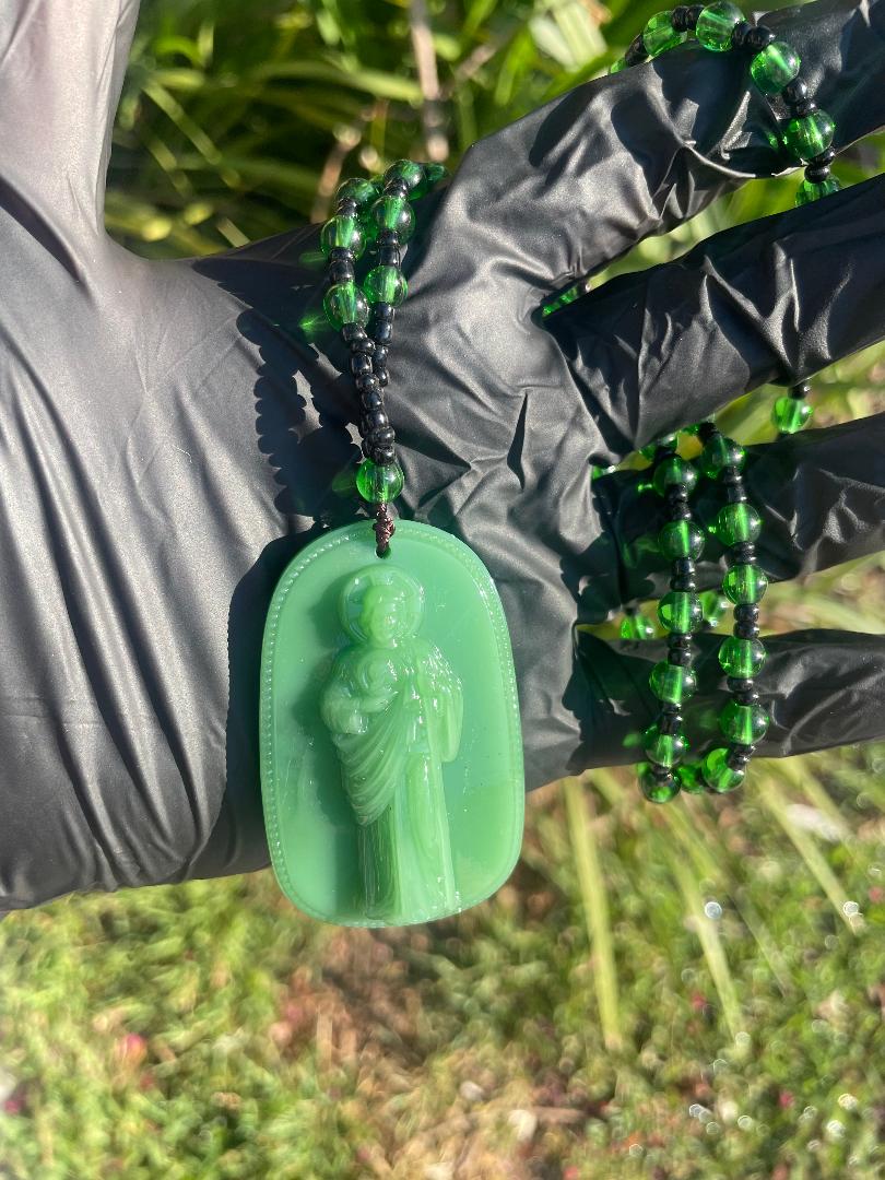 Handmade San Judas and Jesus Rosary