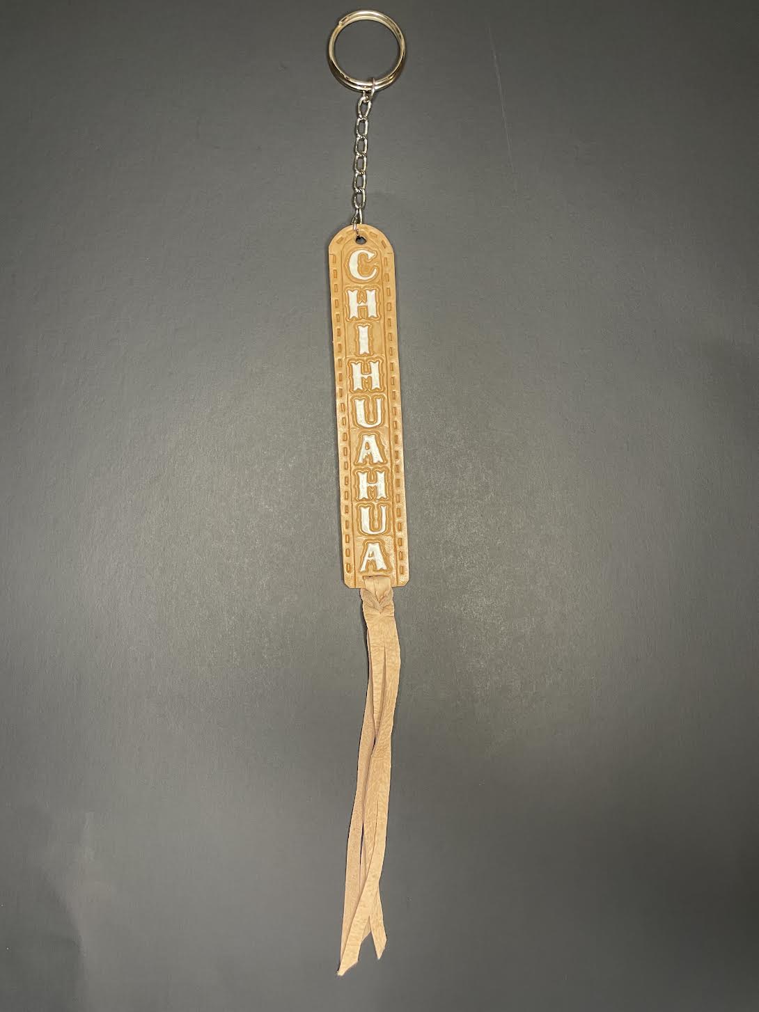 Cowhide Keychain Mexican State - Handmade