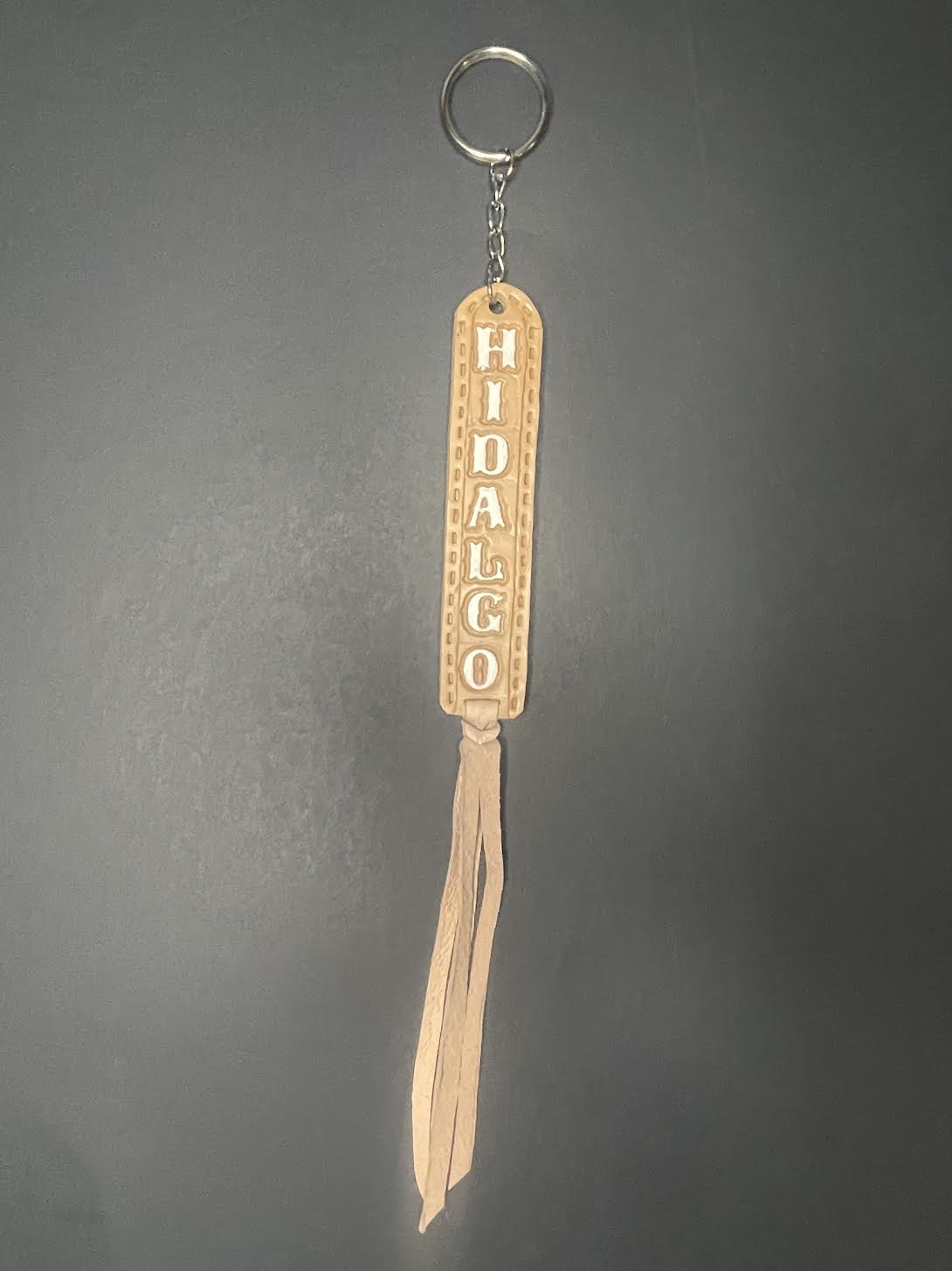 Cowhide Keychain Mexican State - Handmade
