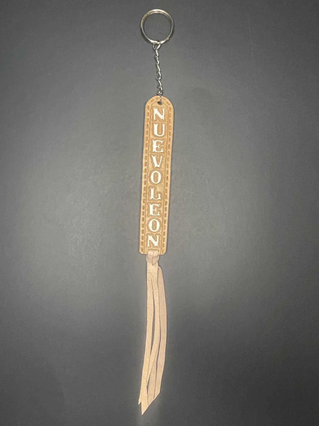 Cowhide Keychain Mexican State - Handmade