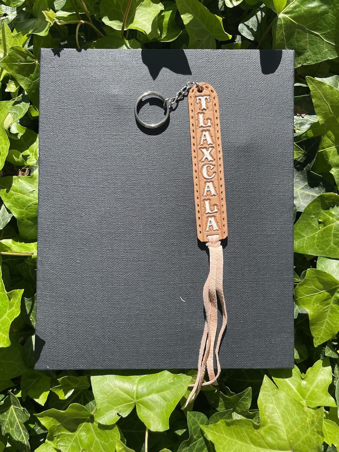 Cowhide Keychain Mexican State - Handmade