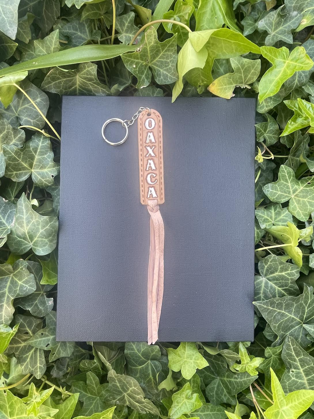 Cowhide Keychain Mexican State - Handmade
