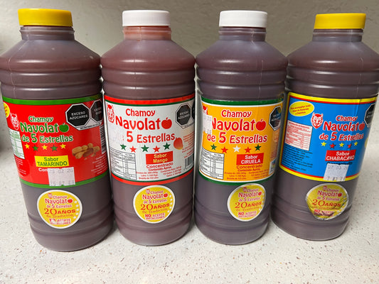 Chamoy Navolato Mexican chamoy sauce sweet and spicy 1 liter bottle authentic Sinaloa style condiment for fruit chips and snacks