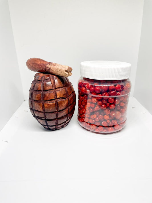 Chiltepin with a grenade shaped Peppermill grinder