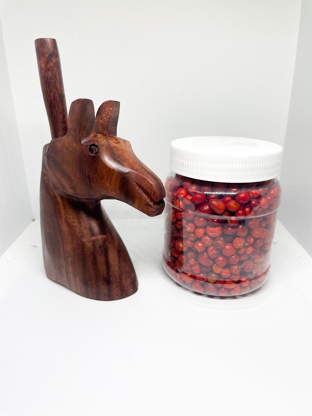 ironwood horse shaped grinder with the chiltepin 