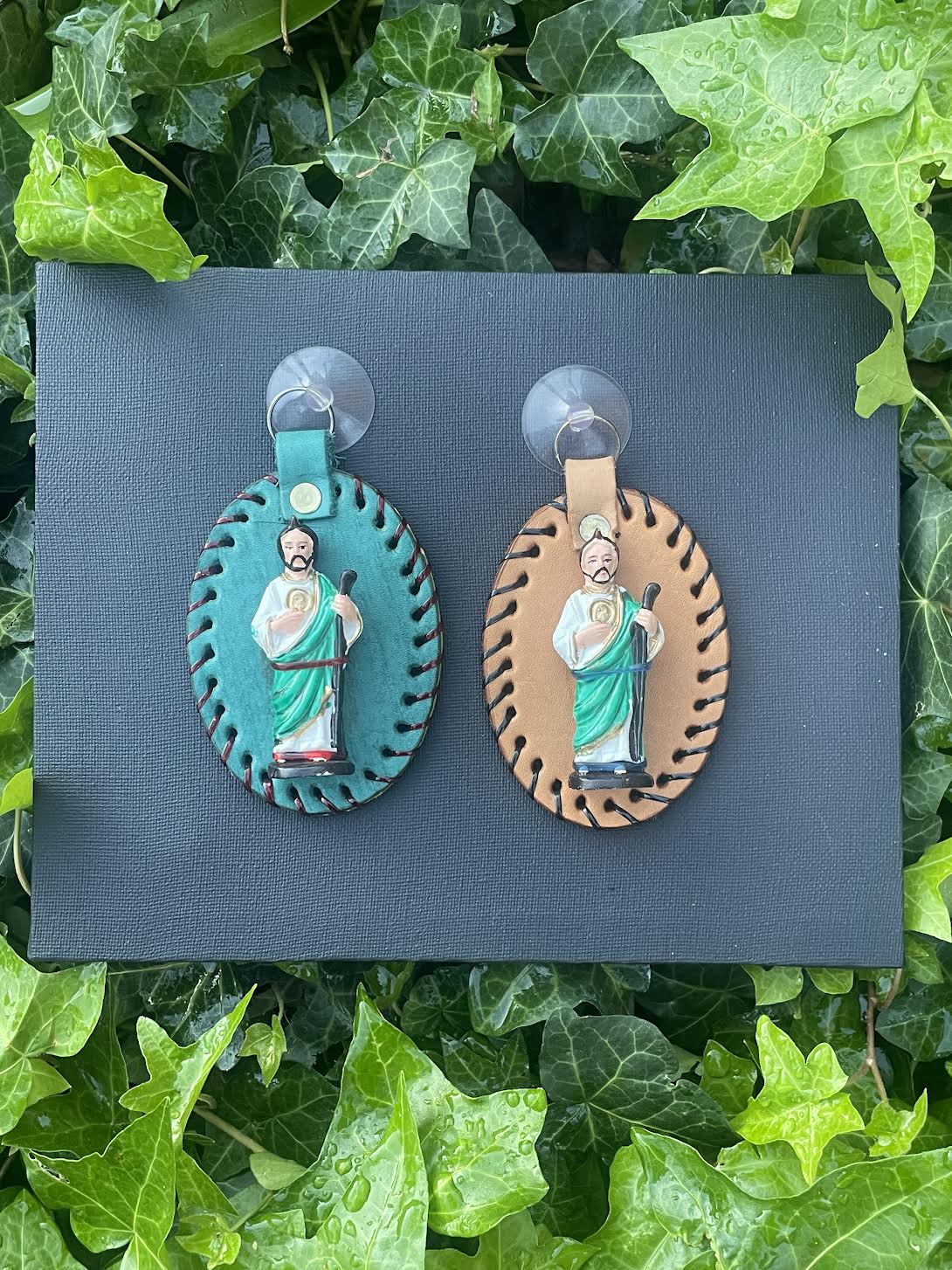Saint Jude car window accessory San Judas Mexican religious hanging decor for vehicle interior