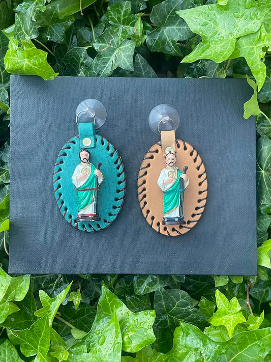 Saint Jude car window accessory San Judas Mexican religious hanging decor for vehicle interior